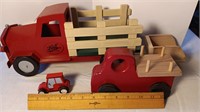 Set Of 3 Wooden and Metal Toys.