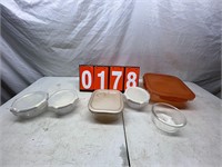 6 Glass Containers with Locking Lids