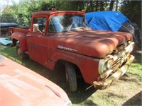 Ford F100 step side dump truck with straight 6