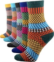 Comfy Assorted Women's Winter Crew Socks (5-pairs)