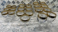 Tiffin Franciscan Westchester Gold Glass Set