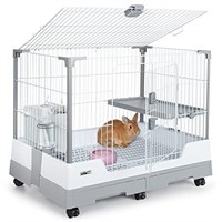 OIIBO Small Animal Cage for Rabbit,32"  21"  26"