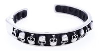 Stainless Steel Bangle Bracelet - SKULL Design1