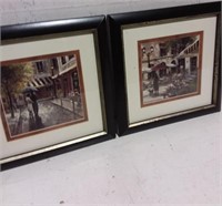 2 Framed Brent Heighton Prints 15"x15"