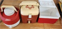 Lot Of 3 VTG Igloo & Coleman Coolers