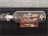 Golden Hind Miniature Ship In A Bottle