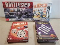 Battleship Trouble Yahtzee Dominos Games