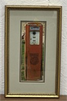 (F) Framed Photograph Of Vintage Skelly Gas Pump