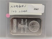 1oz .999 Silver Morgan Art Bar