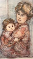 Edna Hibel Print, Mother & Child