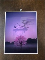 Rain on tree photo print 8.5x11 mounted as pic