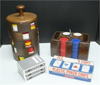 VINTAGE POKER CHIPS, STARDUST PLAYING CARDS