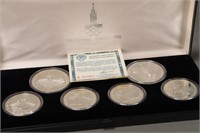 Silver Coin Set Six 1980 Moscow Olympic Coins,