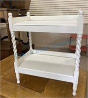 White Wooden 2 Tier Table