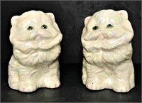 Pair of Pearlescent Persian Cat Figures