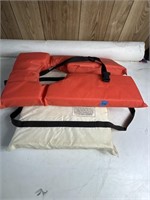 Over the head life jacket, seat life float