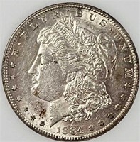 1884-S U.S. Morgan Silver Dollar PCI AU50