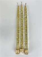 Vintage Lucite Tapers with Flakes