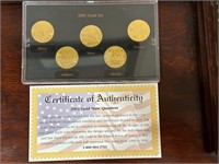 2003 Gold Edition State Quarter Set with COA