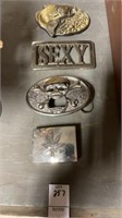 4 belt buckles