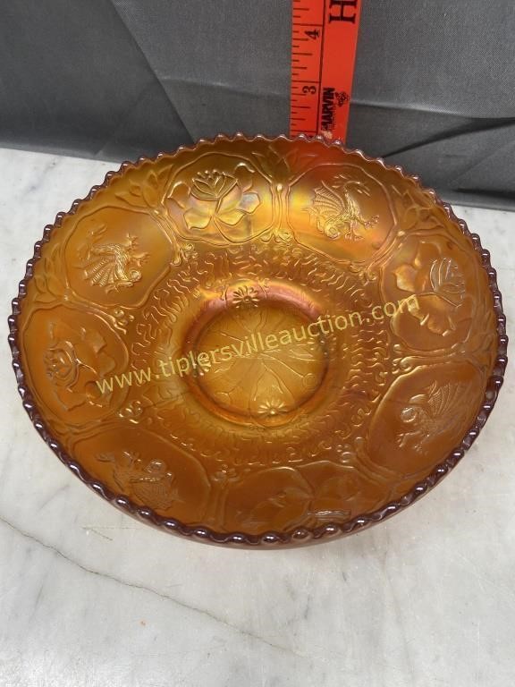 Marigold carnival dragons and roses bowl