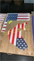 2 ct. U.S.A. Flag Wall Art