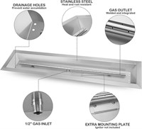 Stanbroil 48 x 6 Inch Linear Fire Pit Burner Pan