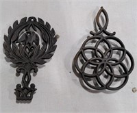 (AB) Pair of Cast Iron Wall Hangings