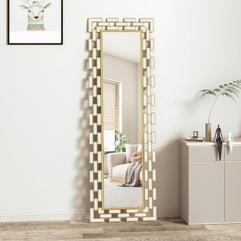 Brown Decorative Wall Mirror 63×20.9"