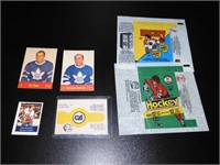 Old Hockey Lot Wrappers Cards Stamps ++