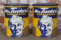 Antique shortening cans, Mrs. Tucker's Shortening