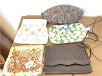 Group of four handbags and a tote bag