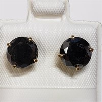 $2200 10K  Black Diamond(3.67ct) Earrings