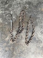 J hook and chain pieces
