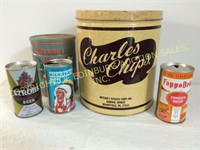 LOT  - ASSORTED 1960'S & 70'S VINTAGE TIN & CANS