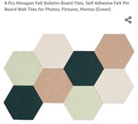 MSRP $20 8Pcs Hexagon Bulletin Board Tiles
