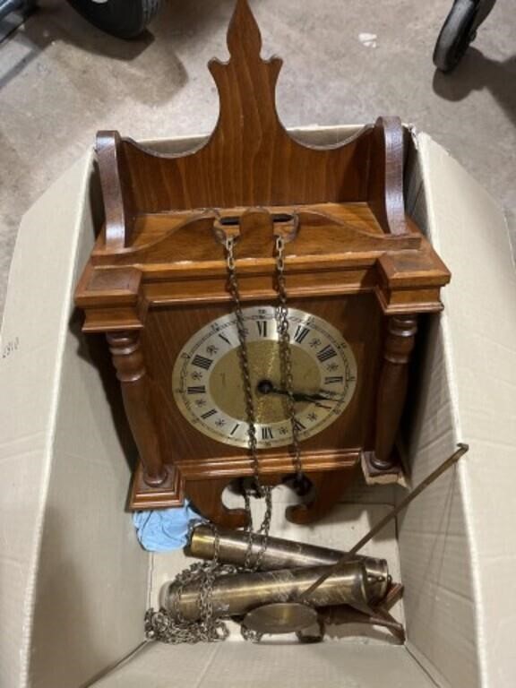 Pendulum clock corner needs glued back on