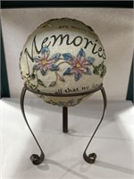 Decorative memories ball on stand
 12”H