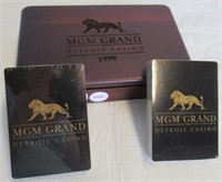 MGM Grand Detroit Casino Playing Cards in Wood