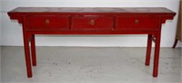 Chinese red lacquered altar table