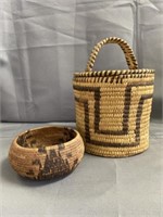 Southwestern Woven Canister with Bowl