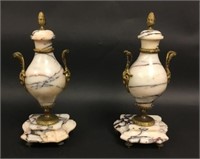 Pair of Marble Garnitures