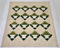 Patch work quilt - Chintz material, urn & tree