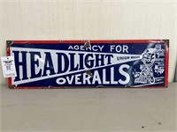 88. Union Made Headlight Overalls Porcelain Sign