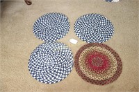 LOT OF 4-BRADED SEAT COVERS - HANDMADE -  USED -