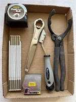 Measurers, Filter Wrench, Adjustable Wrench,