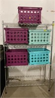 4 level wire rack, 14”x53”, RACK ONLY NO CRATES