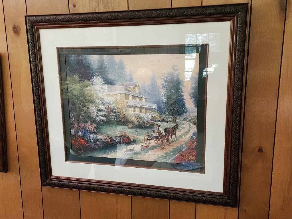 Thomas Kinkade Sunday At Apple Hill 27"x31"