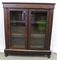 Vintage 2-Door Glass Front Curio Cabinet