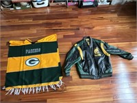 Green Bay Packer jacket and poncho